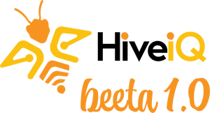 An image of the HiveiQ logo with the slogan 'Beeta 1.0'.