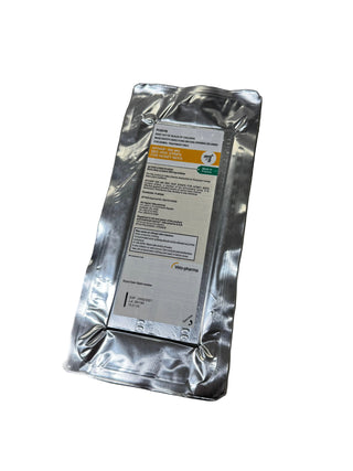 Aluminum foil package with a label, for apivar varroa mite treatment